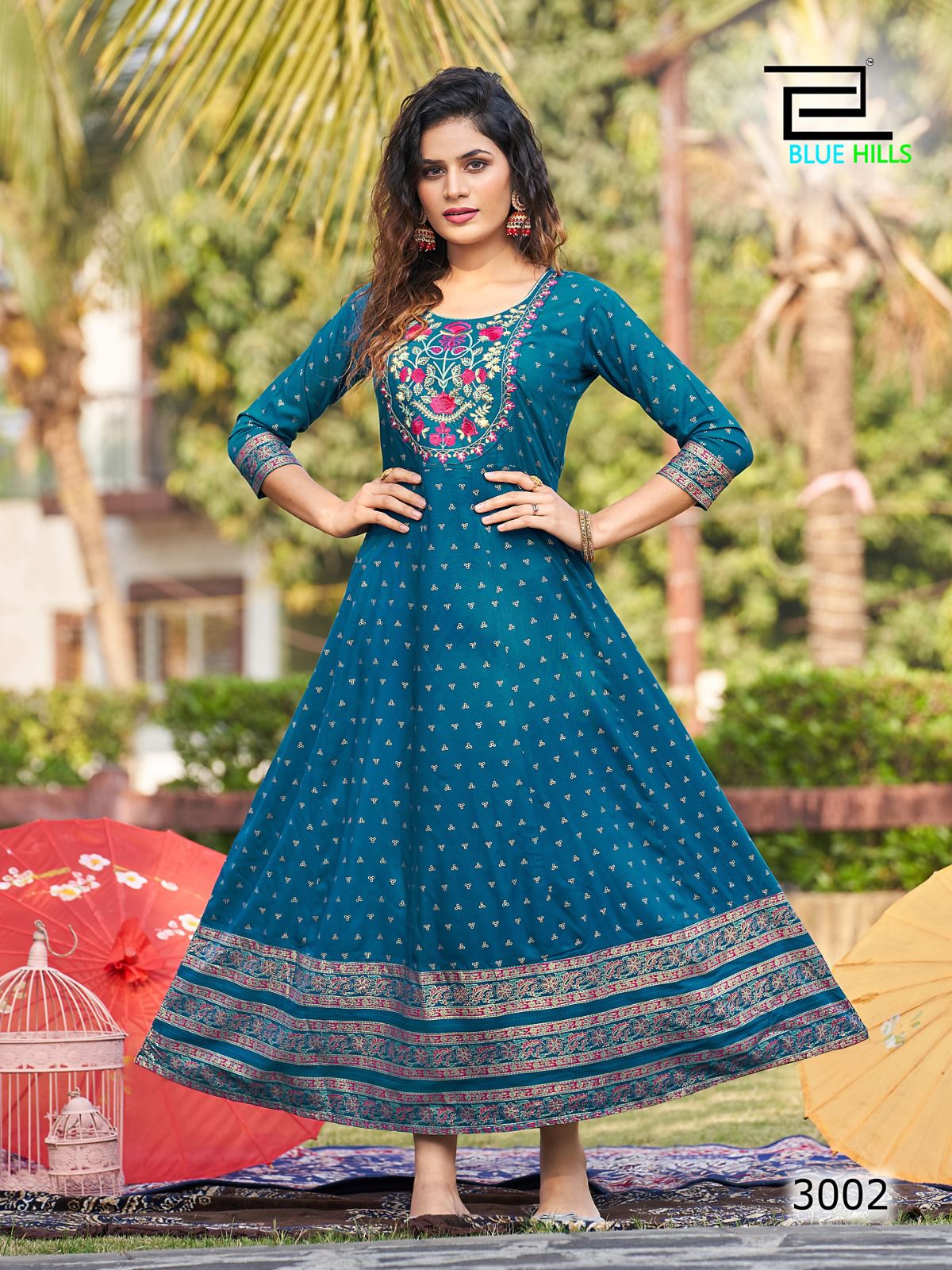 Encounter Vol 3 By Blue Hills Long Anarkali Kurtis Catalog